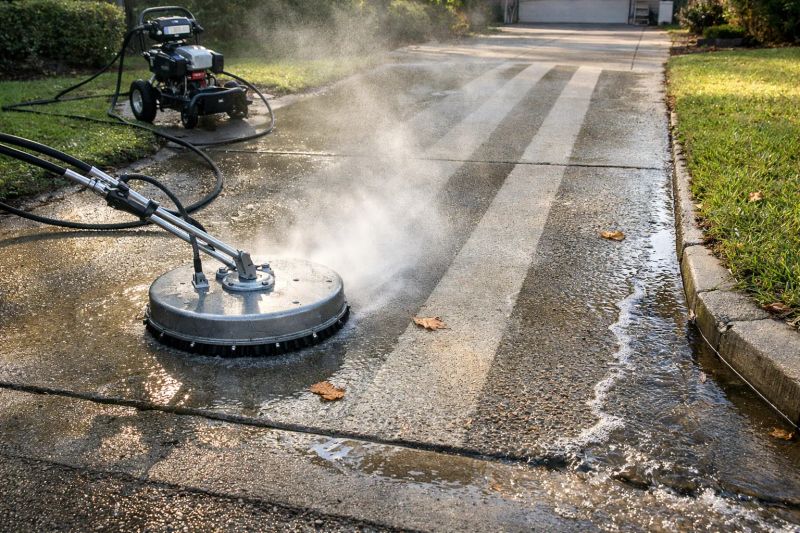 Professional pressure washing on home siding